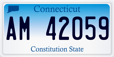 CT license plate AM42059