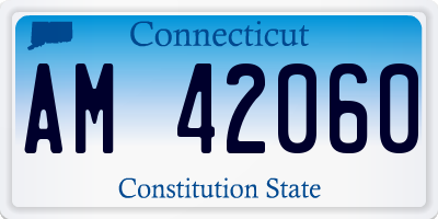 CT license plate AM42060