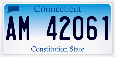CT license plate AM42061