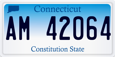 CT license plate AM42064