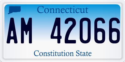 CT license plate AM42066