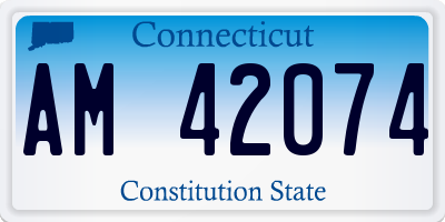 CT license plate AM42074