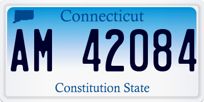 CT license plate AM42084