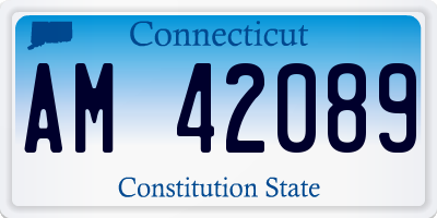 CT license plate AM42089