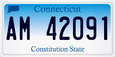 CT license plate AM42091