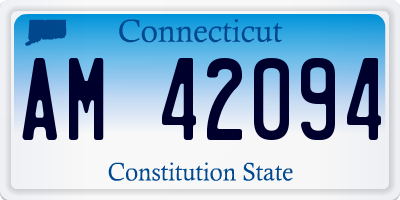 CT license plate AM42094