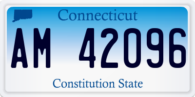 CT license plate AM42096