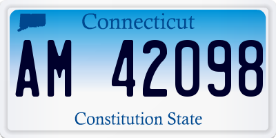 CT license plate AM42098