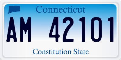 CT license plate AM42101