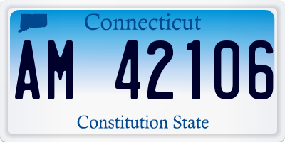 CT license plate AM42106