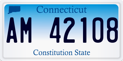 CT license plate AM42108