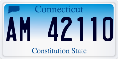 CT license plate AM42110