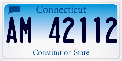 CT license plate AM42112