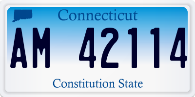 CT license plate AM42114