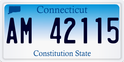 CT license plate AM42115