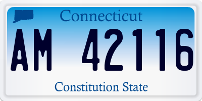 CT license plate AM42116
