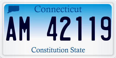 CT license plate AM42119