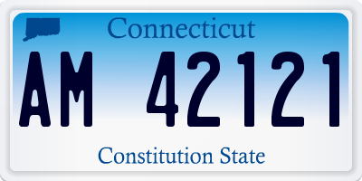 CT license plate AM42121