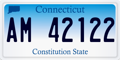 CT license plate AM42122