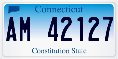 CT license plate AM42127