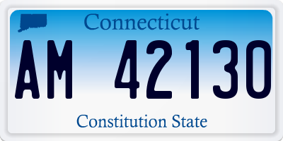 CT license plate AM42130