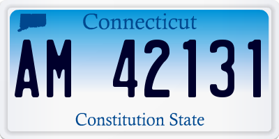 CT license plate AM42131