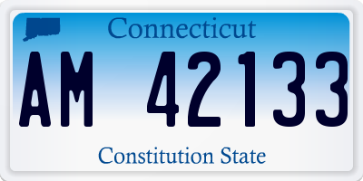 CT license plate AM42133