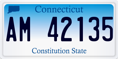 CT license plate AM42135