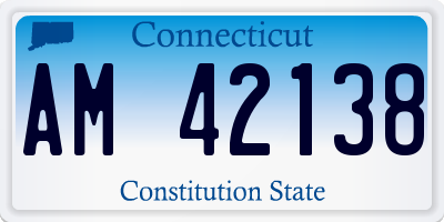 CT license plate AM42138