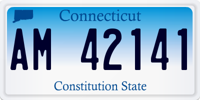 CT license plate AM42141