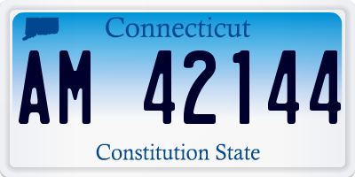 CT license plate AM42144