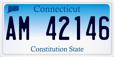 CT license plate AM42146