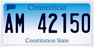 CT license plate AM42150