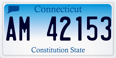 CT license plate AM42153