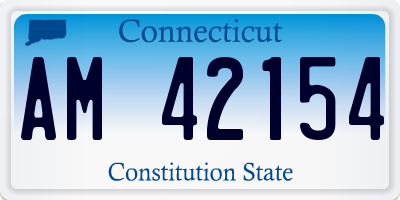 CT license plate AM42154