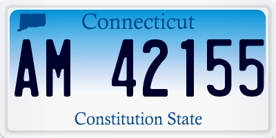 CT license plate AM42155