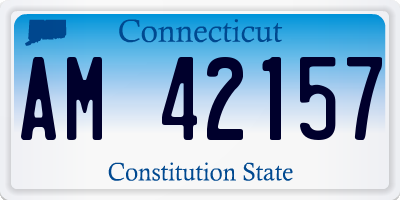CT license plate AM42157