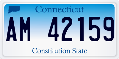 CT license plate AM42159