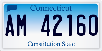 CT license plate AM42160