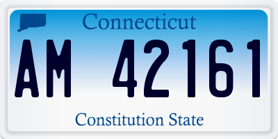 CT license plate AM42161