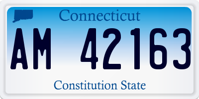 CT license plate AM42163