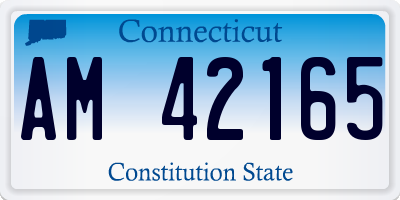 CT license plate AM42165