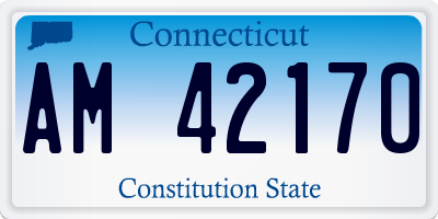 CT license plate AM42170
