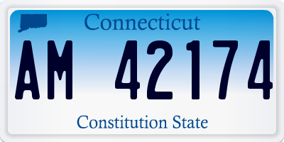 CT license plate AM42174