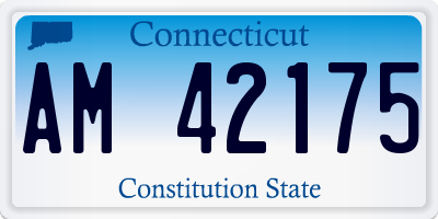 CT license plate AM42175