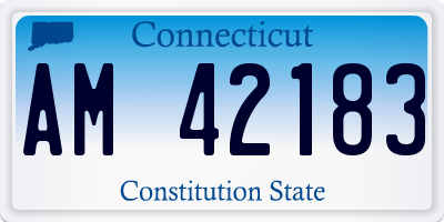 CT license plate AM42183