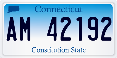 CT license plate AM42192