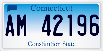 CT license plate AM42196