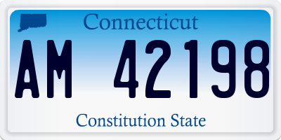 CT license plate AM42198