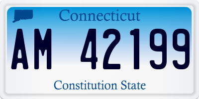 CT license plate AM42199